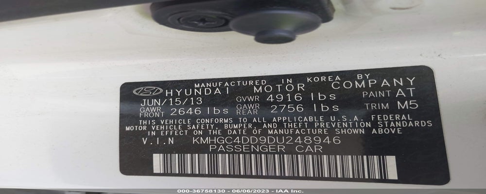 KMHGC4DD9DU248946 2013 HYUNDAI GENESIS photo no. 9