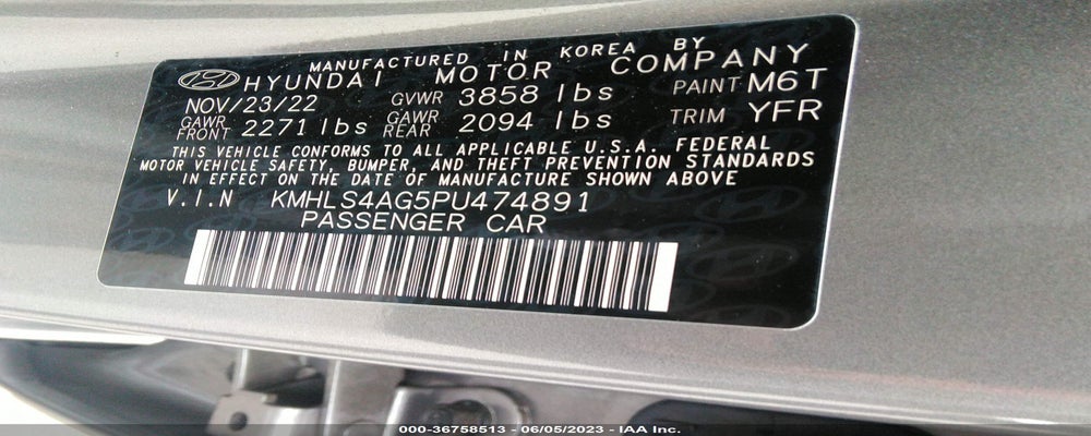 KMHLS4AG5PU474891 2023 HYUNDAI ELANTRA photo no. 9