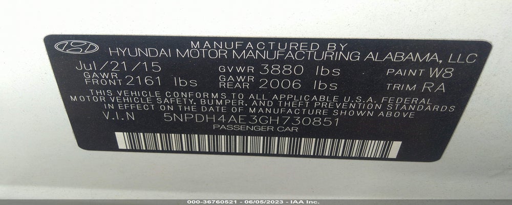 5NPDH4AE3GH730851 2016 HYUNDAI ELANTRA photo no. 9