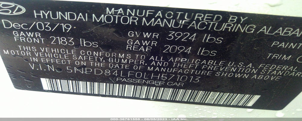 5NPD84LF0LH571013 2020 HYUNDAI ELANTRA photo no. 9