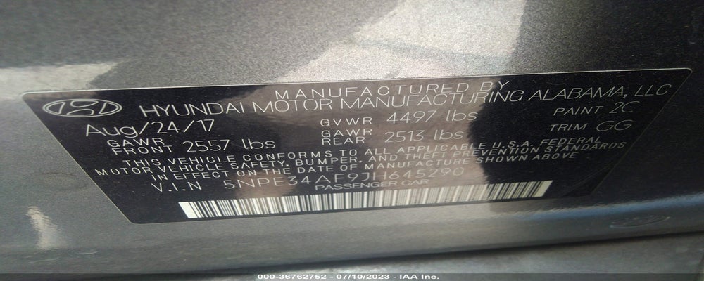 5NPE34AF9JH645290 2018 HYUNDAI SONATA photo no. 9