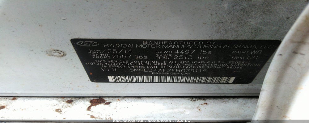 5NPE34AF2FH029115 2015 HYUNDAI SONATA photo no. 9