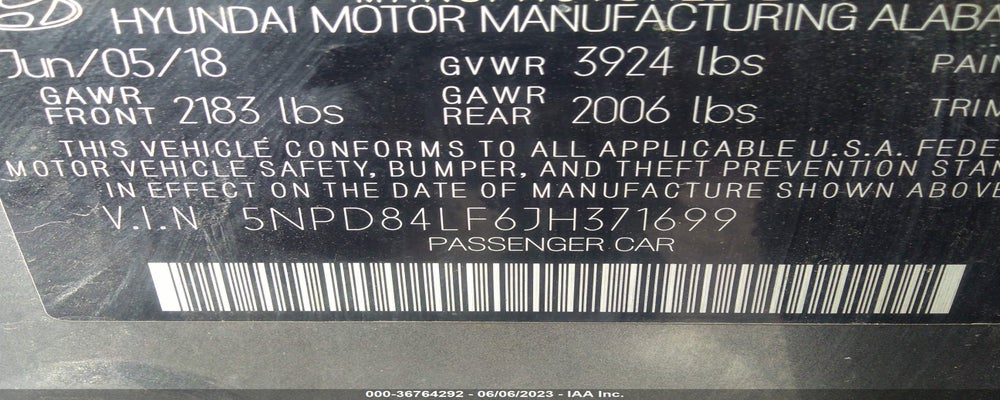5NPD84LF6JH371699 2018 HYUNDAI ELANTRA photo no. 9
