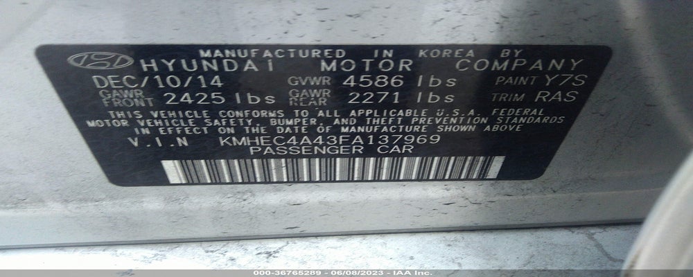 KMHEC4A43FA137969 2015 HYUNDAI SONATA photo no. 9
