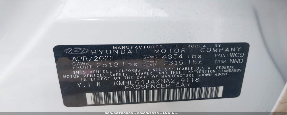 KMHL64JAXNA219118 2022 HYUNDAI SONATA photo no. 9