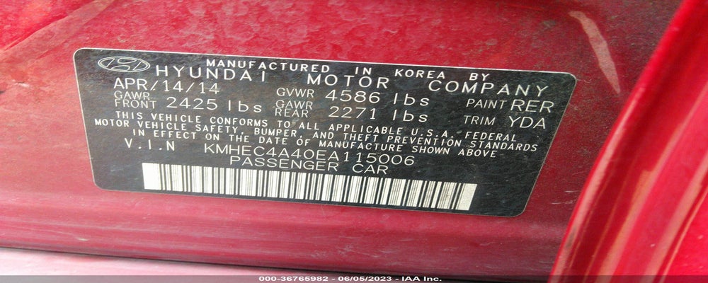 KMHEC4A40EA115006 2014 HYUNDAI SONATA photo no. 9