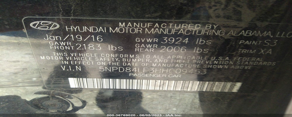 5NPD84LF3HH009453 2017 HYUNDAI ELANTRA photo no. 9