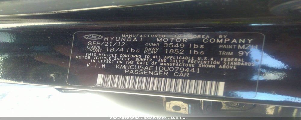 KMHCU5AE1DU079441 2013 HYUNDAI ACCENT photo no. 9