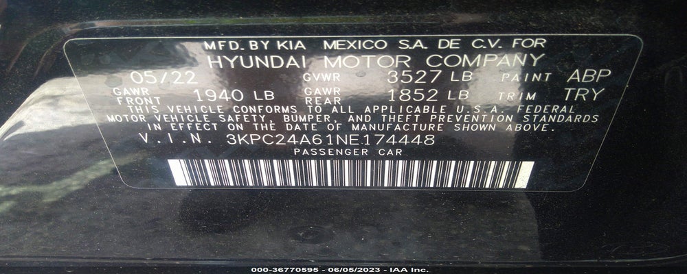 3KPC24A61NE174448 2022 HYUNDAI ACCENT photo no. 9