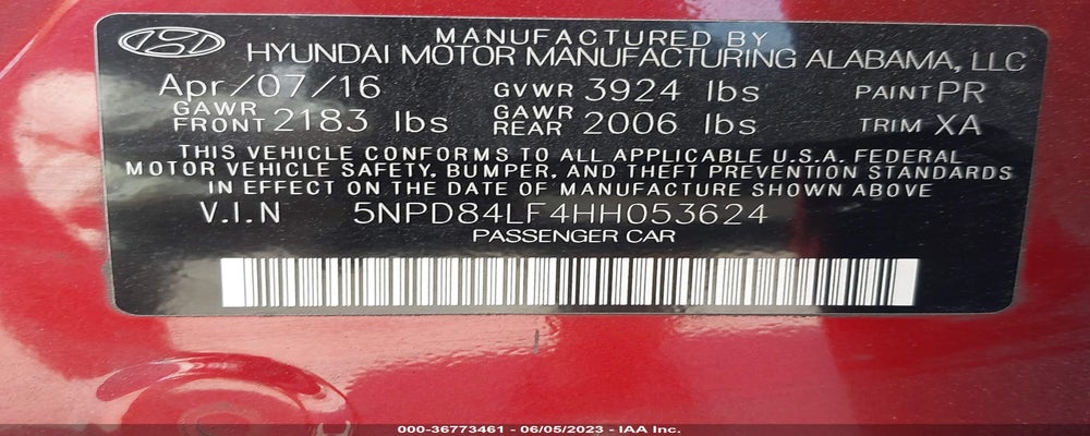 5NPD84LF4HH053624 2017 HYUNDAI ELANTRA photo no. 9