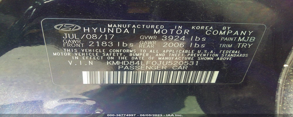 KMHD84LF0JU520531 2018 HYUNDAI ELANTRA photo no. 9