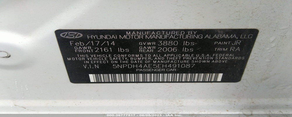 5NPDH4AE5EH491087 2014 HYUNDAI ELANTRA photo no. 9