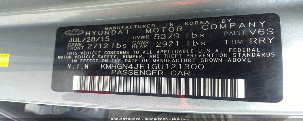 KMHGN4JE1GU121300 2016 HYUNDAI GENESIS photo no. 9