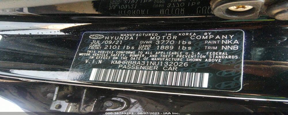 KMHRB8A31NU132026 2022 HYUNDAI VENUE photo no. 9