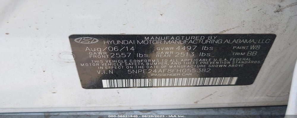 5NPE24AF8FH055382 2015 HYUNDAI SONATA photo no. 9