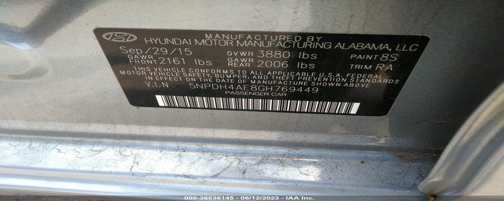 5NPDH4AE8GH769449 2016 HYUNDAI ELANTRA photo no. 9