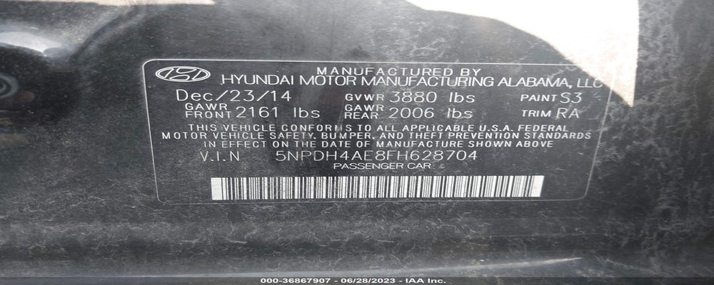 5NPDH4AE8FH628704 2015 HYUNDAI ELANTRA photo no. 9