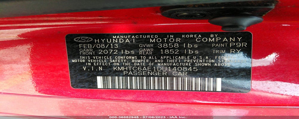 KMHTC6AE1DU140845 2013 HYUNDAI VELOSTER photo no. 9