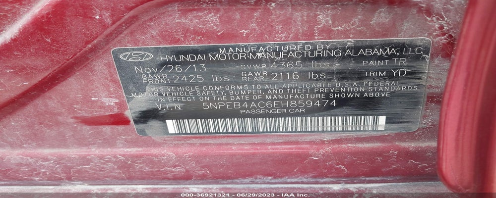 5NPEB4AC6EH859474 2014 HYUNDAI SONATA photo no. 9