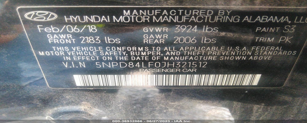 5NPD84LF0JH321512 2018 HYUNDAI ELANTRA photo no. 9