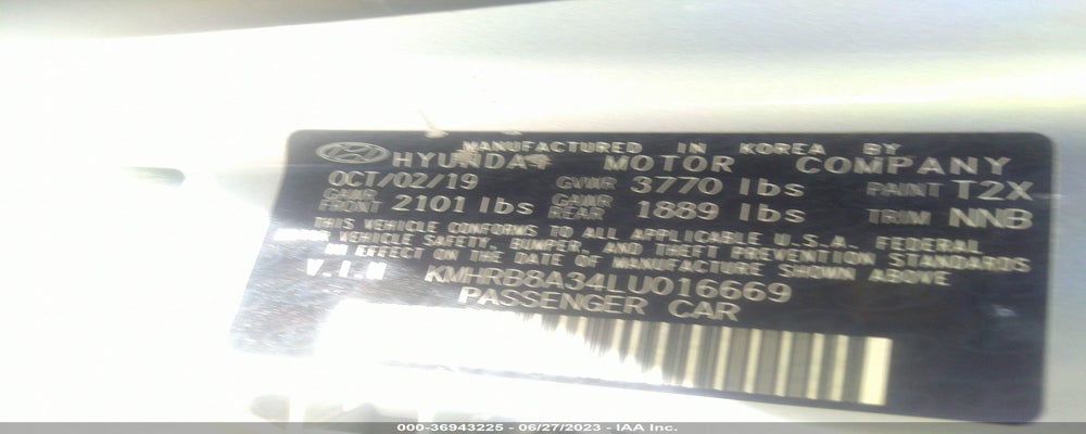 KMHRB8A34LU016669 2020 HYUNDAI VENUE photo no. 9