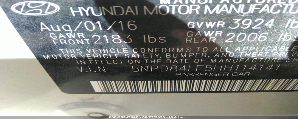 5NPD84LF5HH114141 2017 HYUNDAI ELANTRA photo no. 9