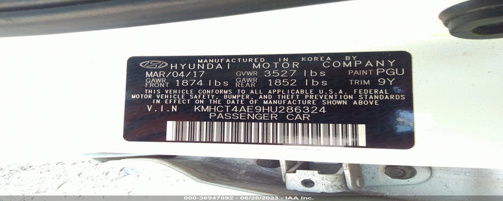 KMHCT4AE9HU286324 2017 HYUNDAI ACCENT photo no. 9