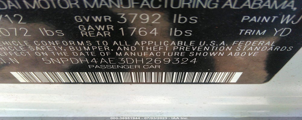 5NPDH4AE3DH269324 2013 HYUNDAI ELANTRA photo no. 9