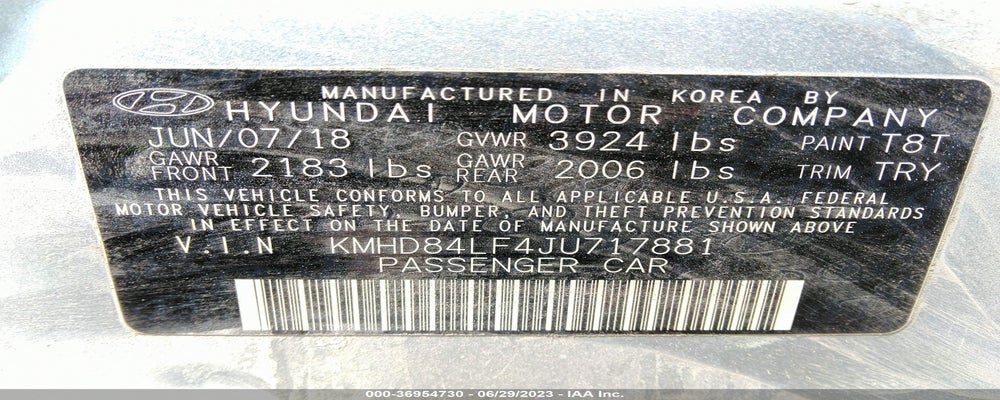 KMHD84LF4JU717881 2018 HYUNDAI ELANTRA photo no. 9