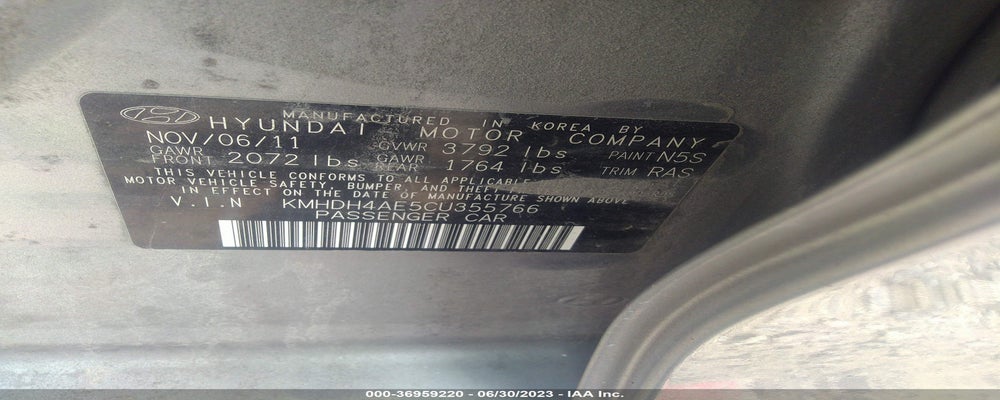 KMHDH4AE5CU355766 2012 HYUNDAI ELANTRA photo no. 9