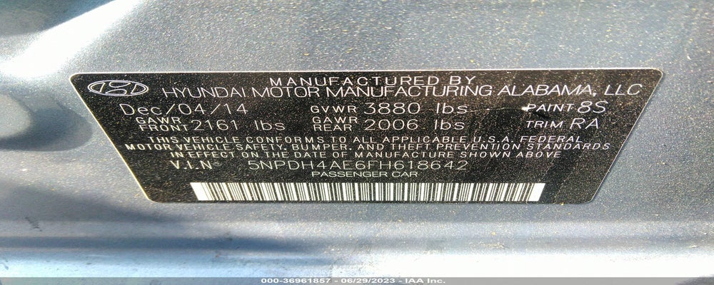 5NPDH4AE6FH618642 2015 HYUNDAI ELANTRA photo no. 9