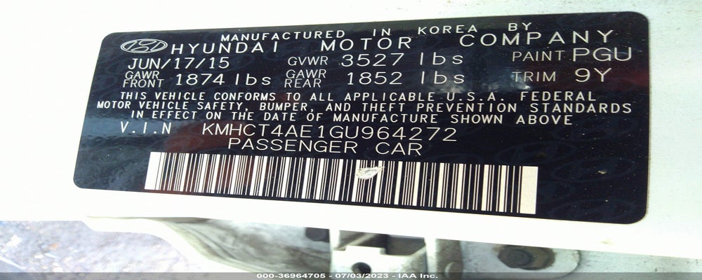 KMHCT4AE1GU964272 2016 HYUNDAI ACCENT photo no. 9