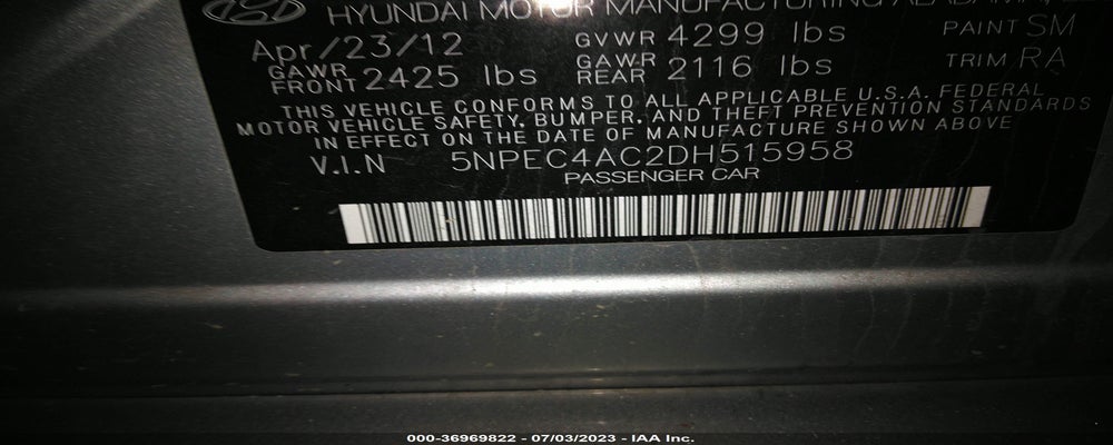 5NPEC4AC2DH515958 2013 HYUNDAI SONATA photo no. 9