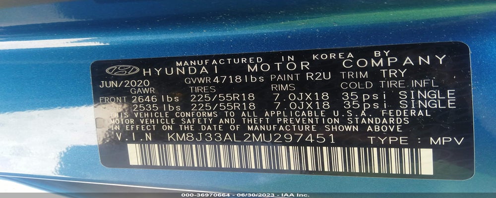 KM8J33AL2MU297451 2021 HYUNDAI TUCSON photo no. 9