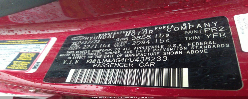 KMHLM4AG4PU438233 2023 HYUNDAI ELANTRA photo no. 9