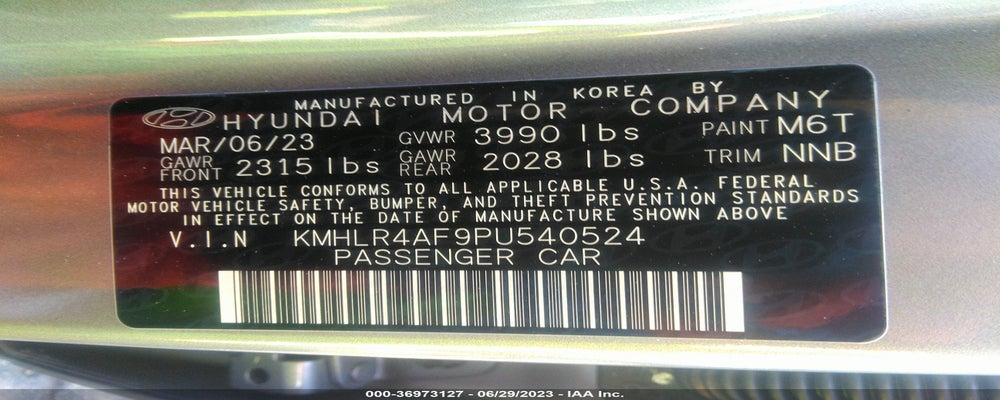 KMHLR4AF9PU540524 2023 HYUNDAI ELANTRA photo no. 9