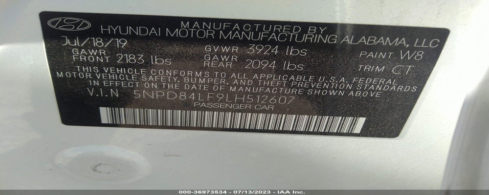 5NPD84LF9LH512607 2020 HYUNDAI ELANTRA photo no. 9