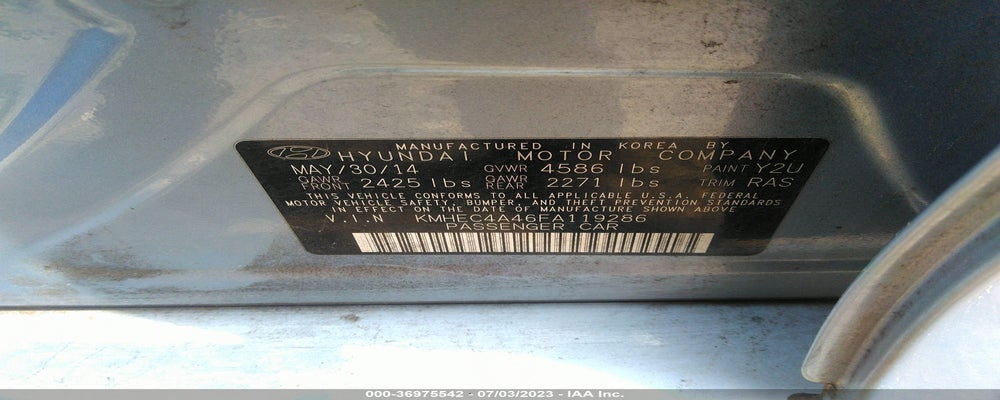 KMHEC4A46FA119286 2015 HYUNDAI SONATA HYBRID photo no. 9