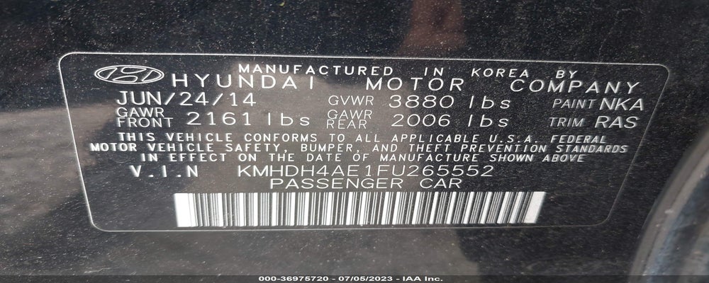 KMHDH4AE1FU265552 2015 HYUNDAI ELANTRA photo no. 9