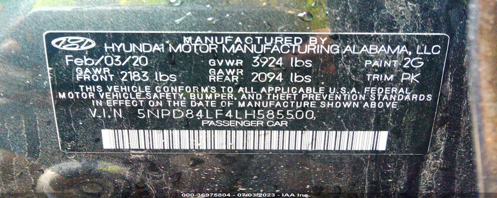 5NPD84LF4LH585500 2020 HYUNDAI ELANTRA photo no. 9