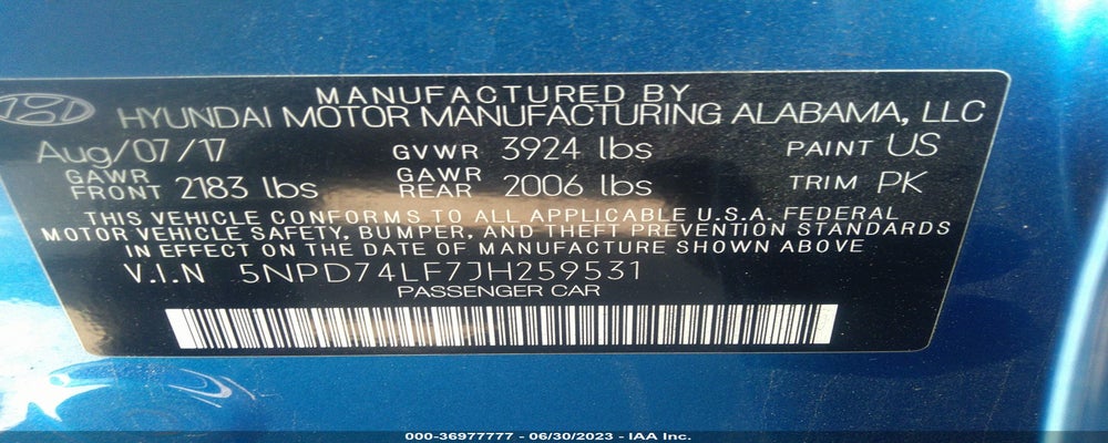5NPD74LF7JH259531 2018 HYUNDAI ELANTRA photo no. 9