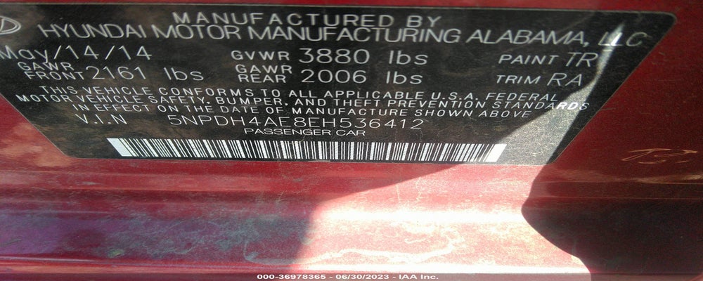 5NPDH4AE8EH536412 2014 HYUNDAI ELANTRA photo no. 9