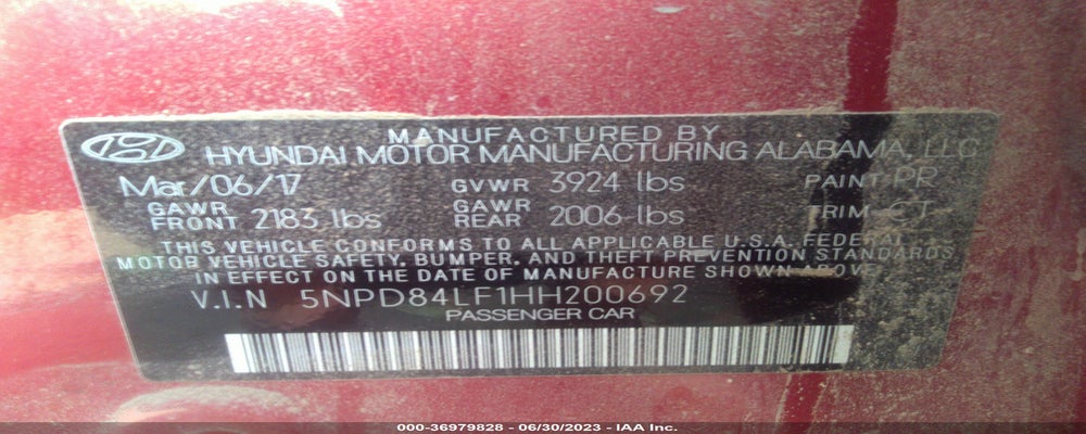 5NPD84LF1HH200692 2017 HYUNDAI ELANTRA photo no. 9