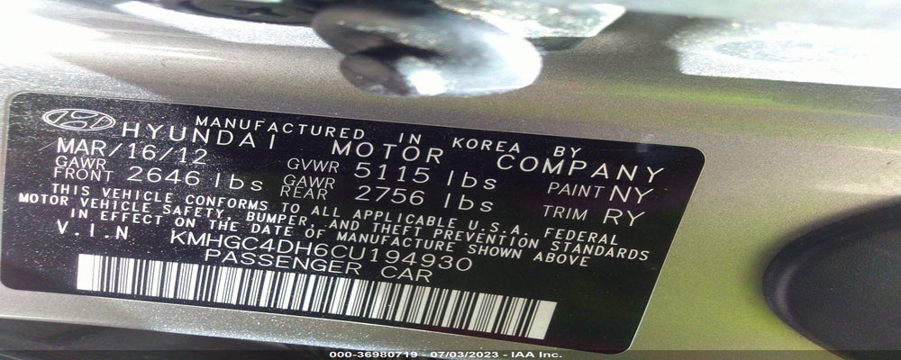 KMHGC4DH6CU194930 2012 HYUNDAI GENESIS photo no. 9