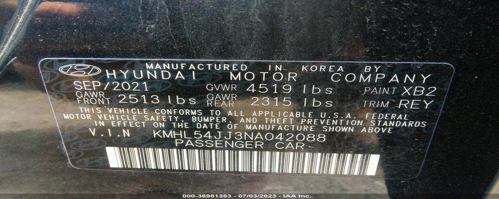 KMHL54JJ3NA042088 2022 HYUNDAI SONATA photo no. 9