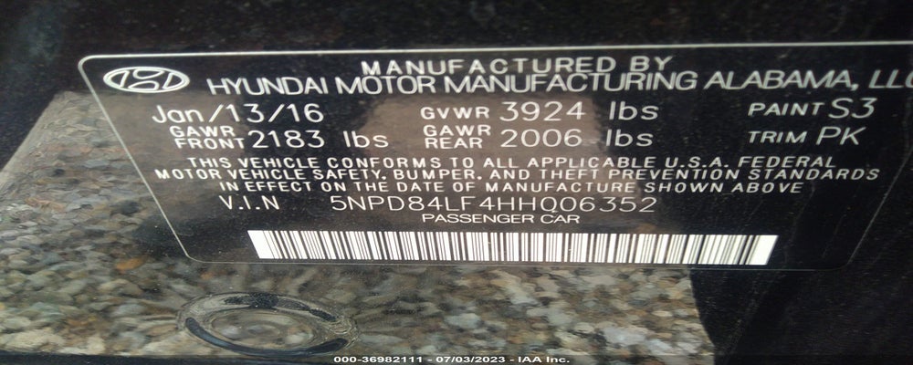 5NPD84LF4HH006352 2017 HYUNDAI ELANTRA photo no. 9