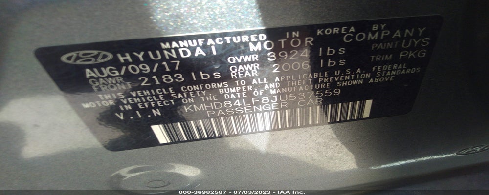 KMHD84LF8JU537559 2018 HYUNDAI ELANTRA photo no. 9