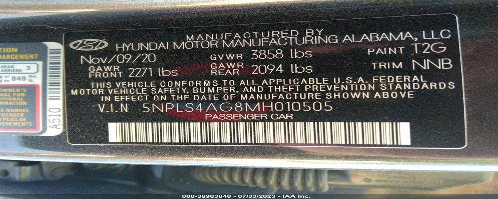 5NPLS4AG8MH010505 2021 HYUNDAI ELANTRA photo no. 9