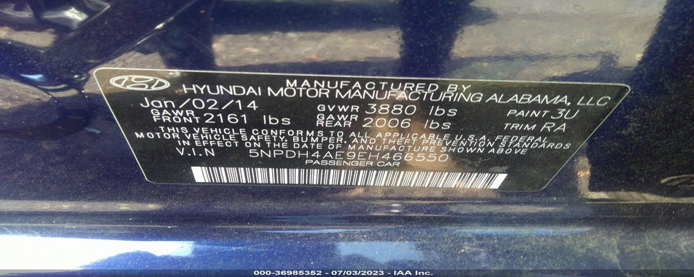 5NPDH4AE9EH466550 2014 HYUNDAI ELANTRA photo no. 9