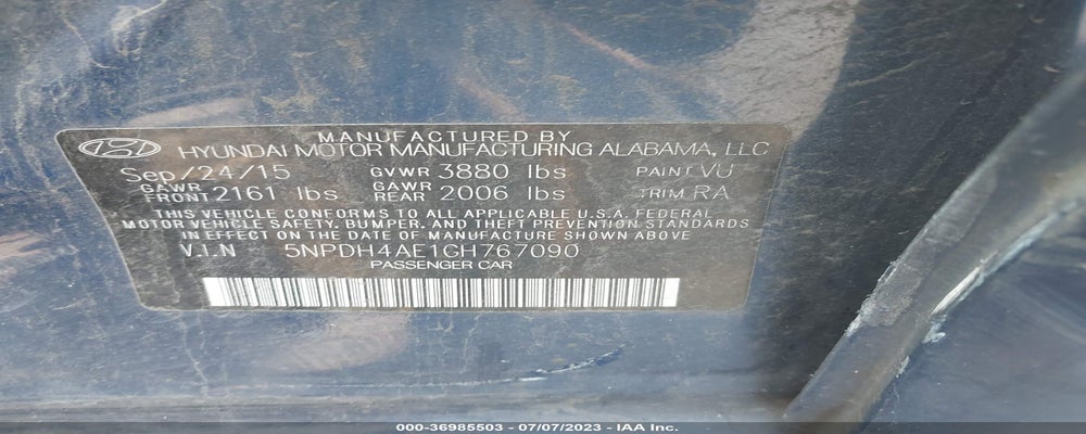 5NPDH4AE1GH767090 2016 HYUNDAI ELANTRA photo no. 9